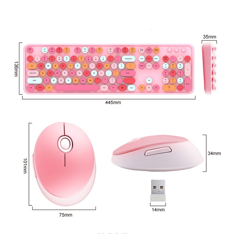 2,4g Desktop Notebook Home Tastatur og mus sett